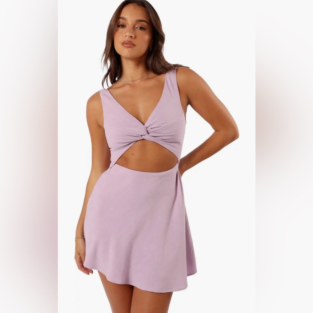 Petal & Pup Benji Cutout Cotton & Linen Mini Dress